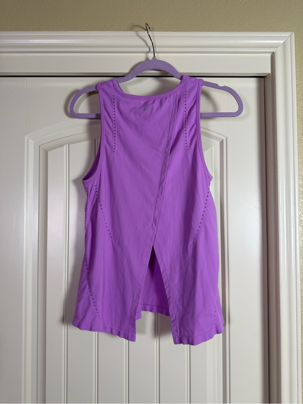 Athleta Pink Purple Laser-Cut Racerback Tank - Picture 2 of 5
